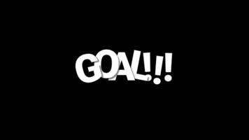 Animation of the word goal with three exclamation points emphasizes achieving your dreams. Alpha channel video