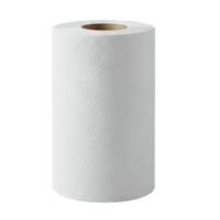 White empty toilet paper rolls stand on transparent background png