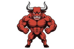 Fierce and Strong The Mighty Bull vector