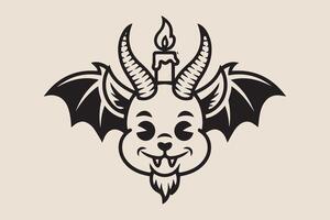 Winged Beast with a Candle Twist vector