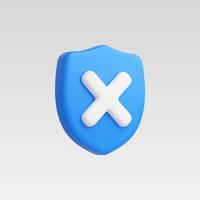 A blue shield icon with a white cross symbolizing security. vector