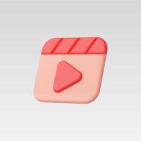 A modern play button icon designed with soft colors and playful shapes. vector