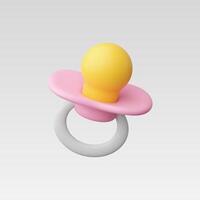 A colorful pacifier designed for comforting infants and babies. vector