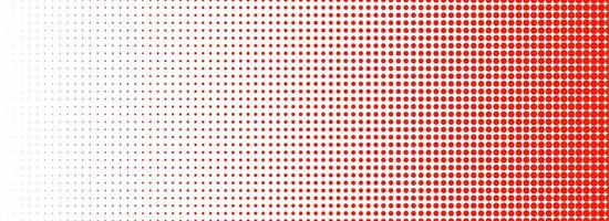 Red halftone gradient texture. Vanishing cartoon polka dot background. Repeated dotted gradation pattern. Fading comic pop art overlay backdrop. Rasterized halfton patern effect wallpaper vector