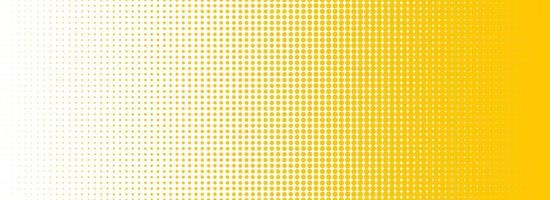 Yellow halftone gradient texture. Vanishing cartoon polka dot background. Repeated dotted gradation pattern. Fading comic pop art overlay backdrop. Orange halfton patern effect wallpaper vector