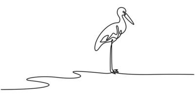 Continuous One Line Drawing with Editable Stroke vector