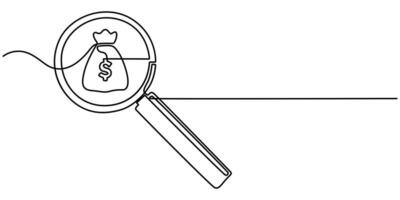 Magnifying Glass Halftone Line Icon with editable stroke vector