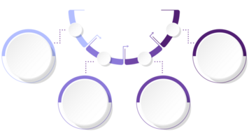 Circle infographic with 4 steps, process or options. png