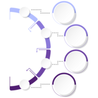 Modern circle infographic template with 4 steps, process or options. png