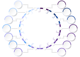 processo infográfico com 14 passos, processo ou opções, processo gráfico. png