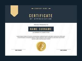Simple and elegant certificate template for company vector