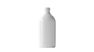 Simple white bottle stands upright against a clean background showcasing its smooth design and practical usability in everyday life png