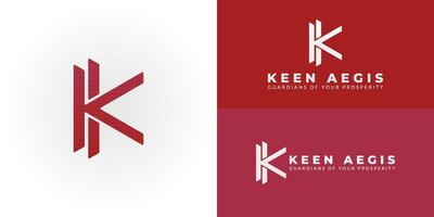 The logo for the Real Estate and Property Development sector artfully integrates the letter K. Its abstract design with solid structure conveys strength and the vision of aspirational living spaces. vector