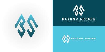 The modern logo design combines the initials BS into a cohesive, symmetrical emblem. It features clean geometric lines and a blue gradient, conveying precision, innovation, and digital competence. vector