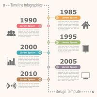 Workflow or timeline infographics template vector