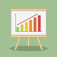 Bar graph, flat design vector