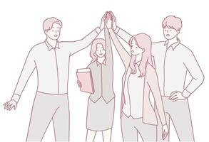 The importance of teamwork and collaboration in a professional setting cannot be overstated vector