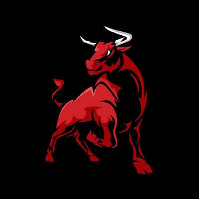 red bull mascot illustration