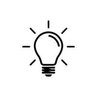 lightbulb idea icon symbol vector