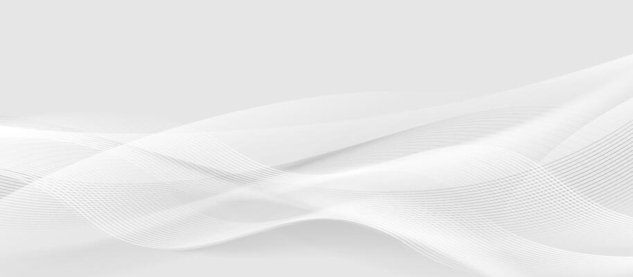 White abstract wave background with smooth flowing lines