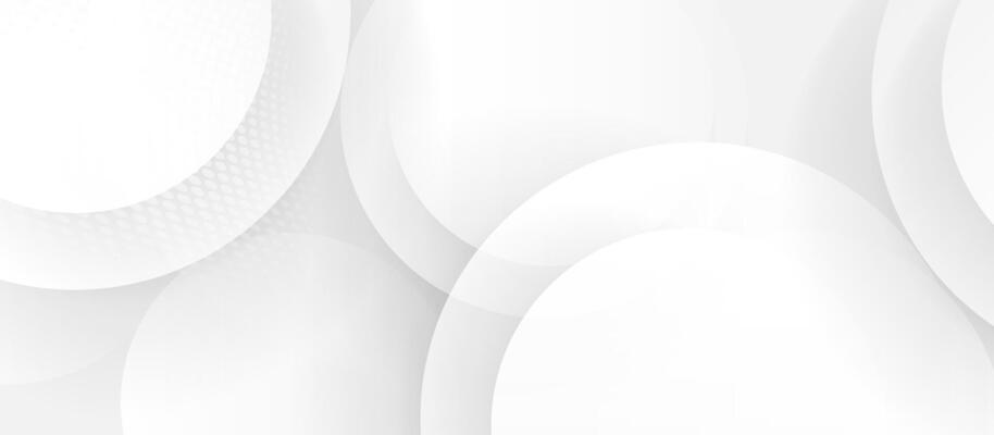 White abstract circular background with overlapping geometric shapes