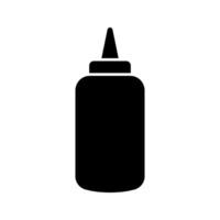 Simple ketchup sauce bottle icon isolated on white background. vector