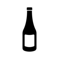 Ketchup sauce bottle icon isolated on white background. vector