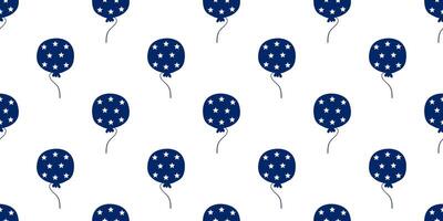 Seamless pattern. Balloon with stars. Patriotic concept for 4th of July. illustration on white background. vector