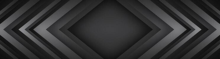 3D black techno abstract background overlap layer on dark space with arrows lines effect decoration. Modern graphic design element stripes style concept for web banner, flyer, card, or brochure cover vector