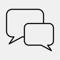 Icon chat. Internet network elements. Icon in line style. vector