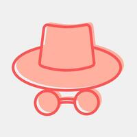 Icon incognito mode. Internet network elements. Icon in two tone style. vector