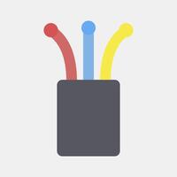 Icon optical fiber. Internet network elements. Icon in flat style style. vector