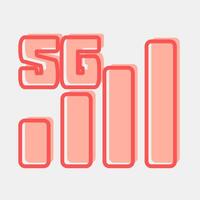 Icon 5g. Internet network elements. Icon in two tone style. vector