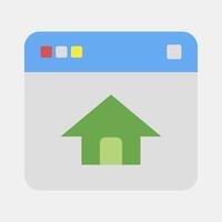 Icon homepage. Internet network elements. Icon in flat style style. vector