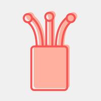 Icon optical fiber. Internet network elements. Icon in two tone style. vector