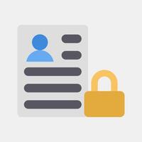Icon data protection. Internet network elements. Icon in flat style style. vector