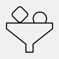 Icon filter. Internet network elements. Icon in line style. vector