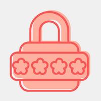 Icon password. Internet network elements. Icon in two tone style. vector