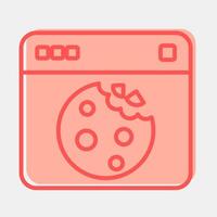 Icon cookies. Internet network elements. Icon in two tone style. vector