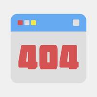 Icon error 404. Internet network elements. Icon in flat style style. vector