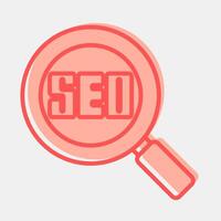 Icon seo. Internet network elements. Icon in two tone style. vector