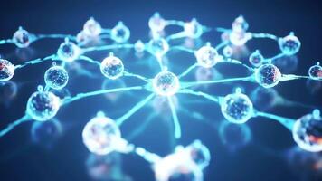 Connecting Spheres Network in Artificial Intelligence Style Visual video