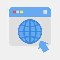 Icon browser. Internet network elements. Icon in flat style style. vector