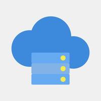 Icon cloud storage. Internet network elements. Icon in flat style style. vector
