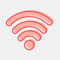 Icon wifi. Internet network elements. Icon in two tone style. vector