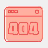 Icon error 404. Internet network elements. Icon in two tone style. vector