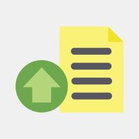 Icon upload. Internet network elements. Icon in flat style style. vector