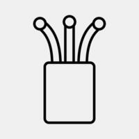 Icon optical fiber. Internet network elements. Icon in line style. vector