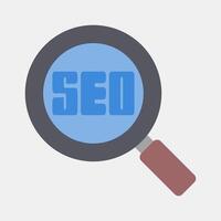 Icon seo. Internet network elements. Icon in flat style style. vector