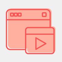 Icon ads. Internet network elements. Icon in two tone style. vector